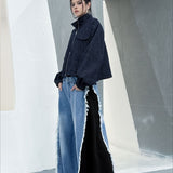 Farmer munkakabát felhajtásokkal