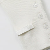 Hímzett pamut mellény V-nyakkal