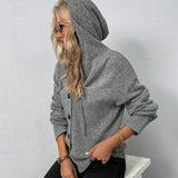 Hannah - A puha kötött kapucnis kardigán