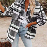 Elegáns, kényelmes és laza kockás női ing