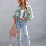 Hosszú ujjú, kefélt gofrimintás kabát