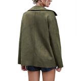 Elegáns műbőr kabát nőknek