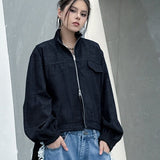 Farmer munkakabát felhajtásokkal