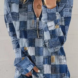 Dóra - Kockás Cipzáros Felső