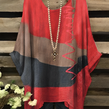 Jelva - Gyönyörű, bő szabású, többszínű blúz