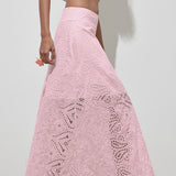 Hímzett és kivágott maxi szoknya