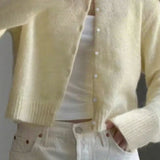 Egyszínű, puha kötött kardigán