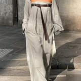 Női overál – váll nélküli – magas derekú öv – lenge, bő szabású