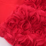 Elegáns, pánt nélküli miniruha 3D virágmintával