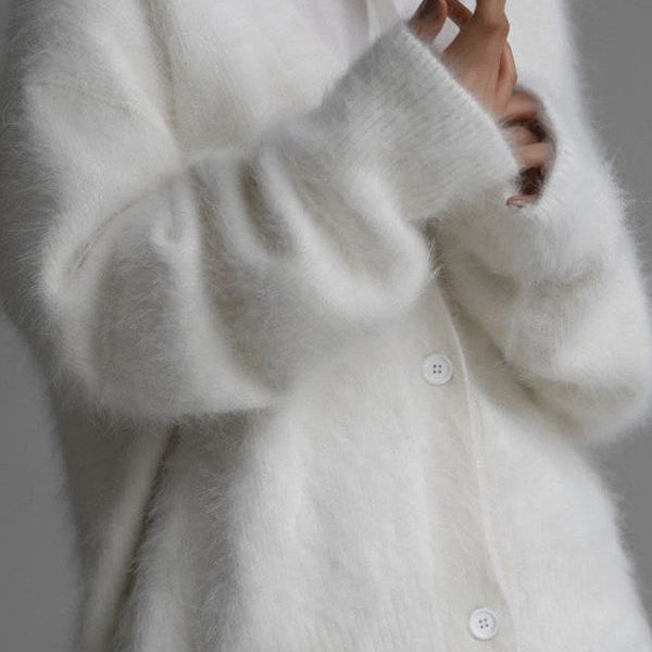 V-nyakú műszőrme keverék mellény