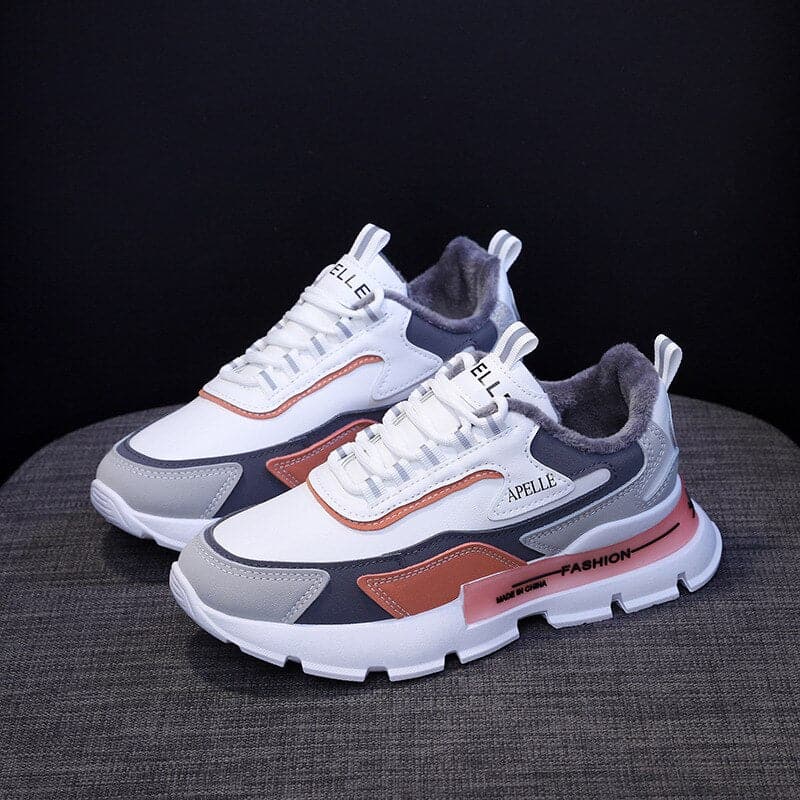 Női tornacipők - Kényelmes, vastag talpú - Lélegző hálós anyag - Laza fűzős záródás