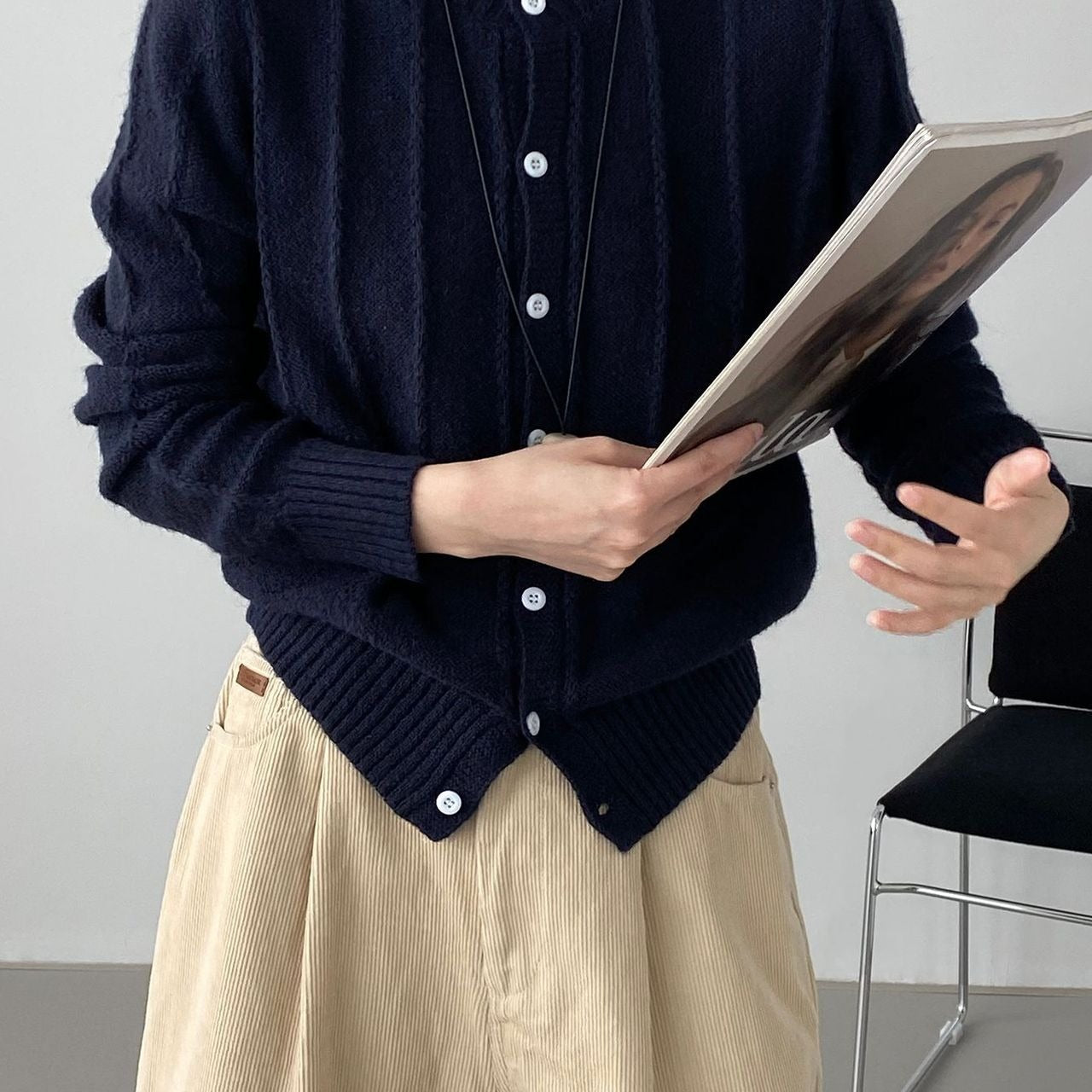 hangulatos kötött gyapjú mellény