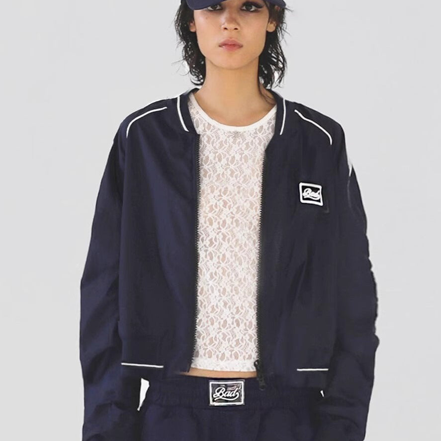 hímzett retró bomberdzseki