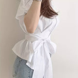 Kasi - Elegáns blúz puffos ujjakkal