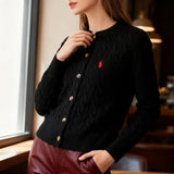 Gyapjú mellény hímzett kábelekkel