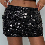 Mini testhezálló szoknya flitteres szegéllyel