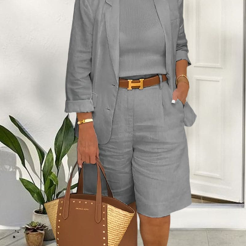 Camry - Elegáns blézer és rövidnadrág - kétrészes szett