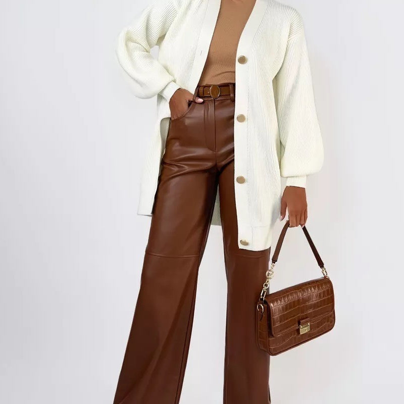 Egyszínű, lezser kötött mellény