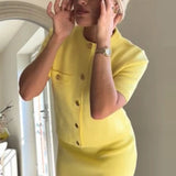 Rövid ujjú kötött kardigán