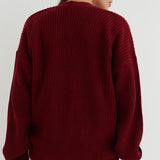 Egyszínű kardigán laza szabással