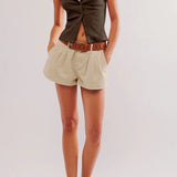 Rövid ujjú, gombos, bordázott mellény