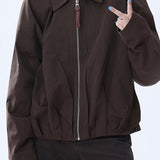 Barna műbőr kabát