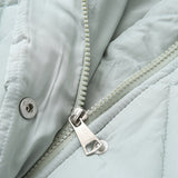 Hosszú, pufi kabát párnázott kapucnival