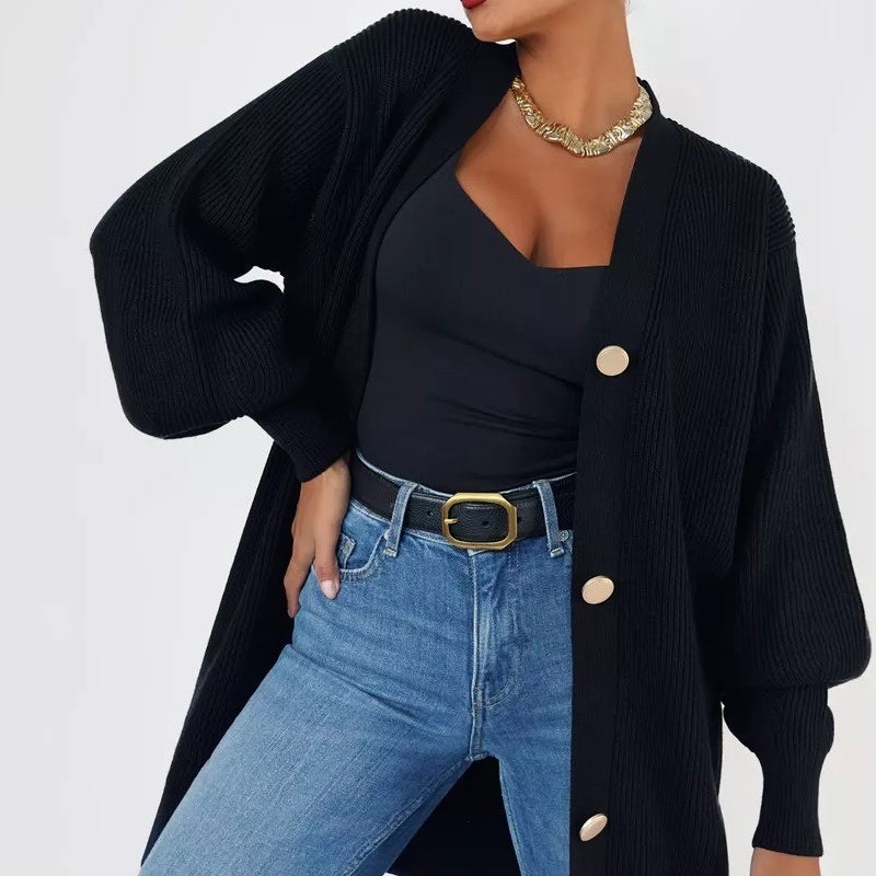 Egyszínű, lezser kötött mellény