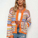 Jenny - Kényelmes, többszínű tavaszi kardigán