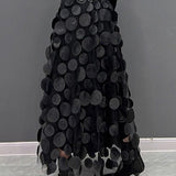 Hosszú pöttyös tüllszoknya - Elegáns és terjedelmes