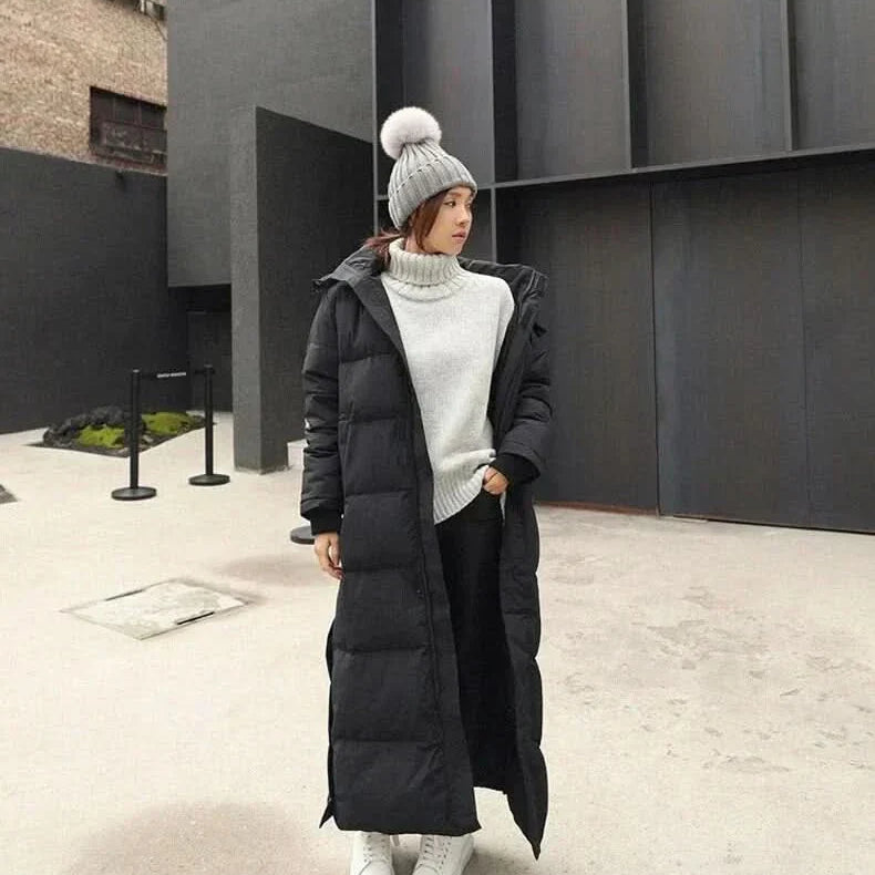 Elegáns, sikkes, sokoldalú hosszú, steppelt női kabát