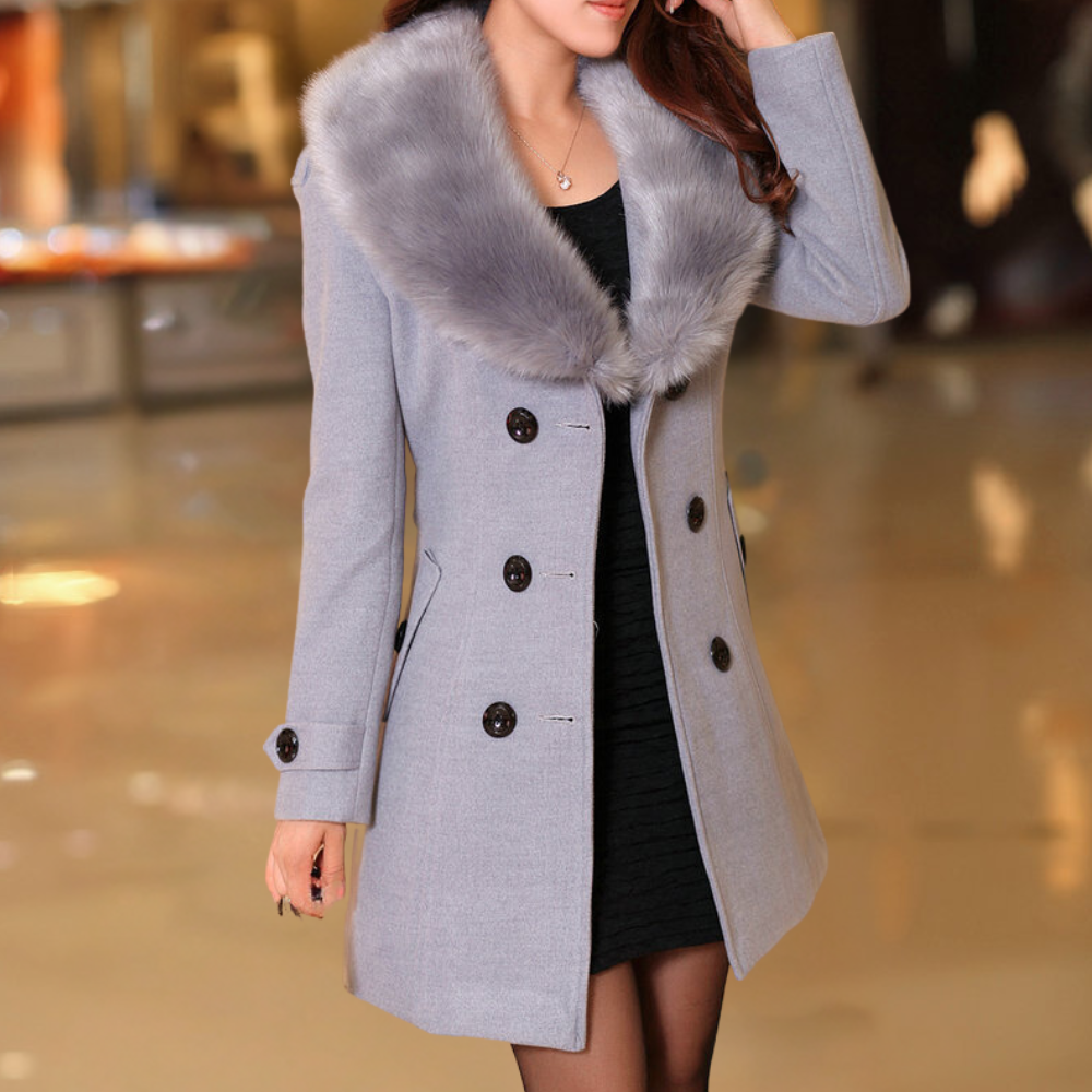 Elegáns, meleg, kifinomult női ballonkabát