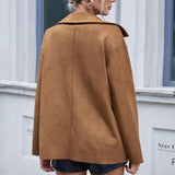 Elegáns műbőr kabát nőknek