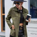 Elegáns műbőr kabát nőknek