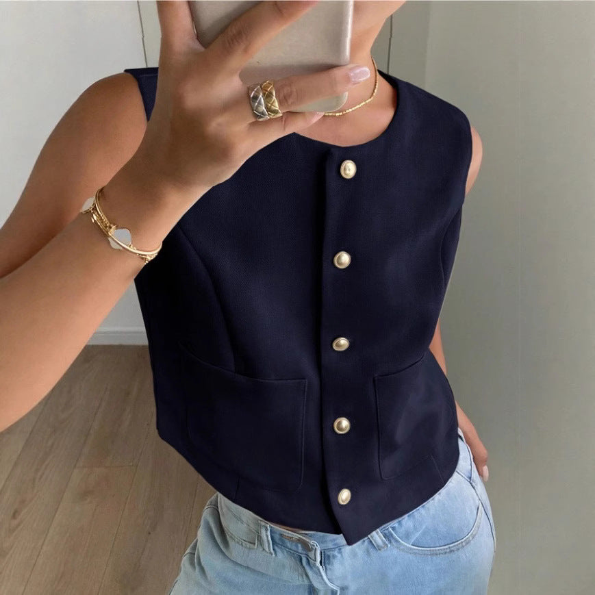 Női mellény – Strukturált szabású – Ujjatlan – Légáteresztő anyag – Laza fazon