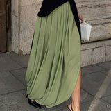 Hosszú, lenge, sikkes sifon szoknya