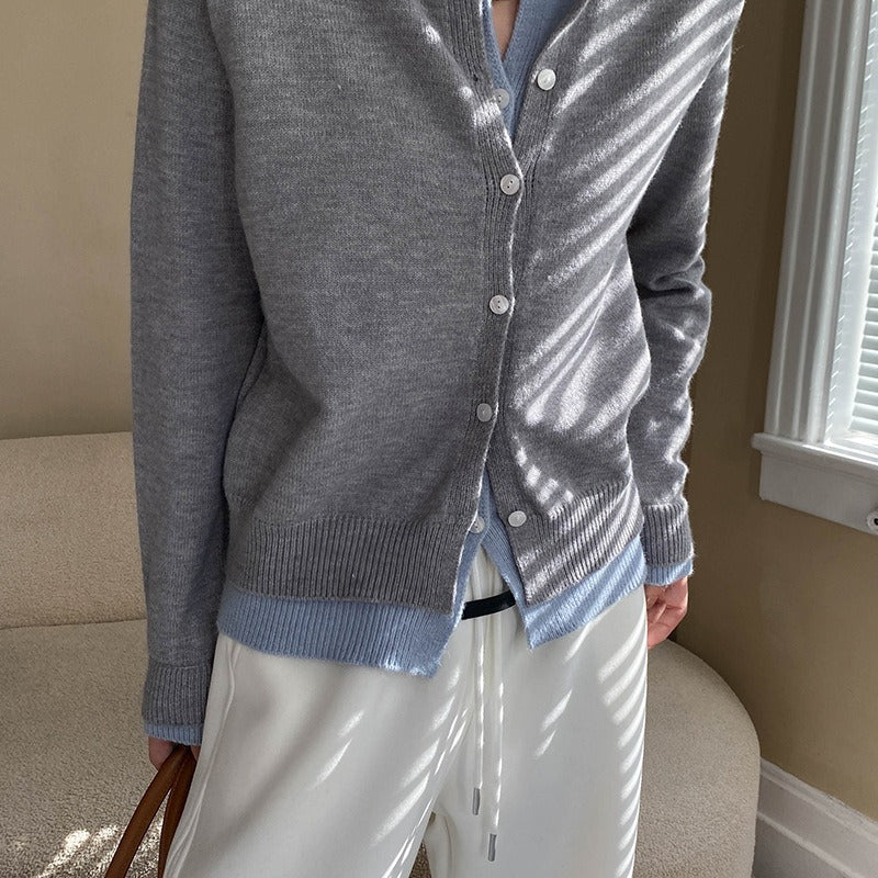 Réteges mellény kontrasztos panelekkel