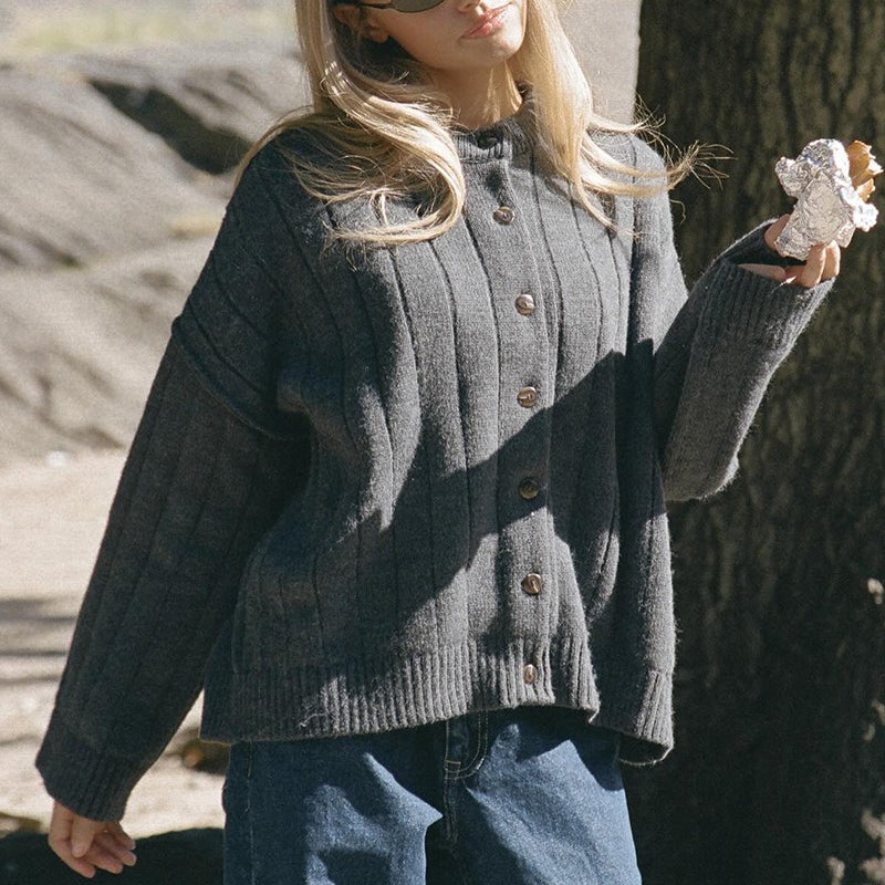 Laza, puha bordás kardigán