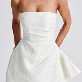 Jacquard pánt nélküli mini estélyi ruha