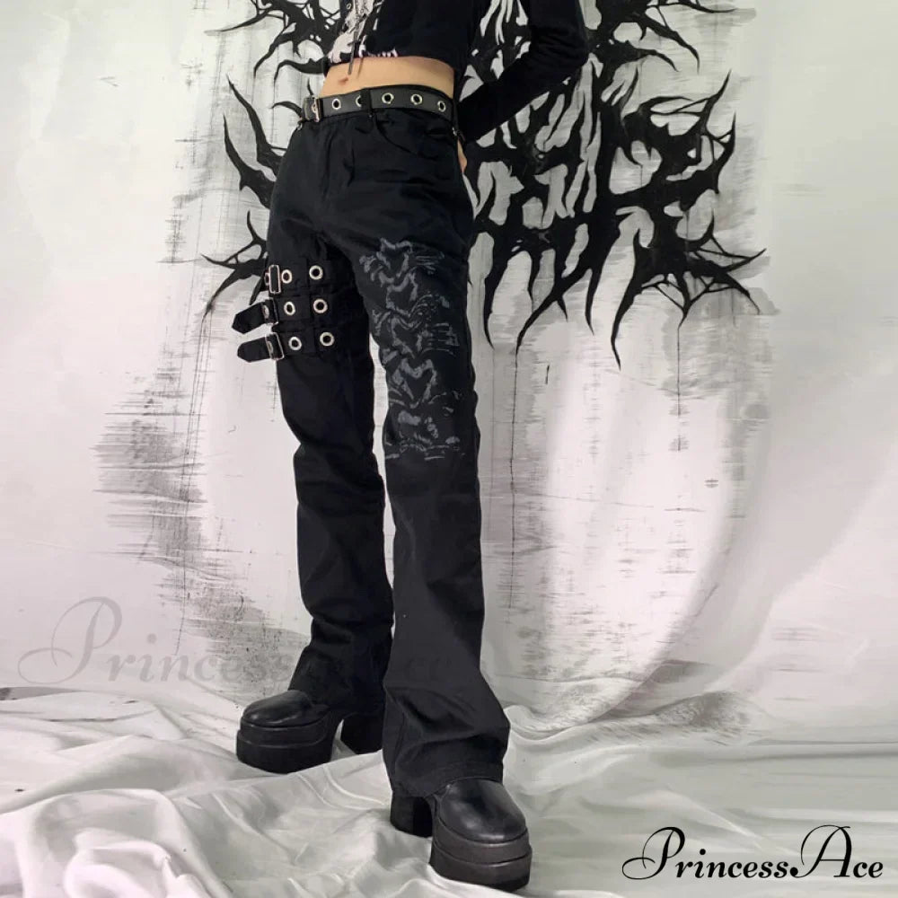 Alacsony derekú bandázsos cargo nadrág