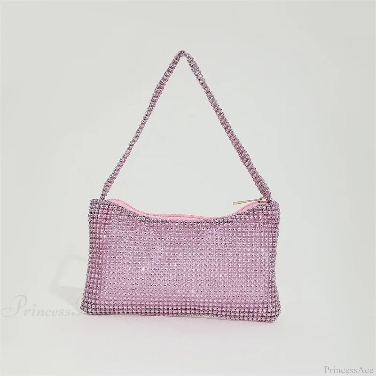 Csillogó strasszos estélyi clutch, gyémánt vállpánt, esküvői clutch