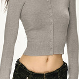 Rövid, kötött kardigán