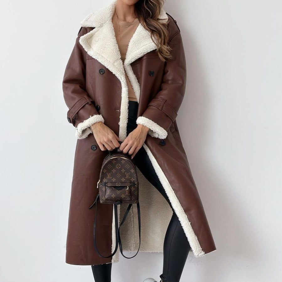 Megfordítható polárkabát állógallérral