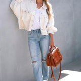 Hosszú ujjú, kefélt gofrimintás kabát