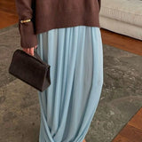 Hosszú, lenge, sikkes sifon szoknya