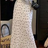 Plus size sellő mintás, magas derekú, virágmintás csipkeszoknya