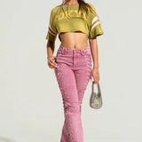 Fűzős és húzózsinóros farmernadrág