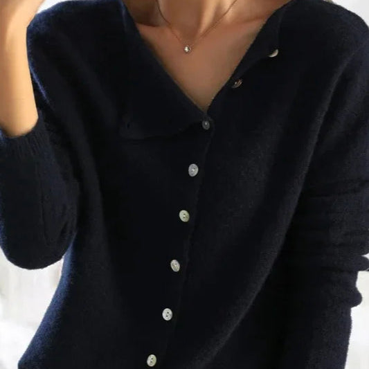 Elegáns gombos kötött mellény