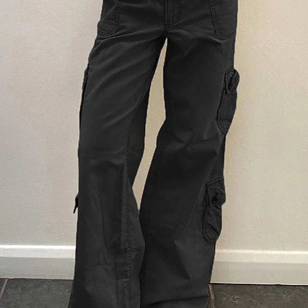 Alacsony derekú farmer cargo nadrág utcai zsebekkel