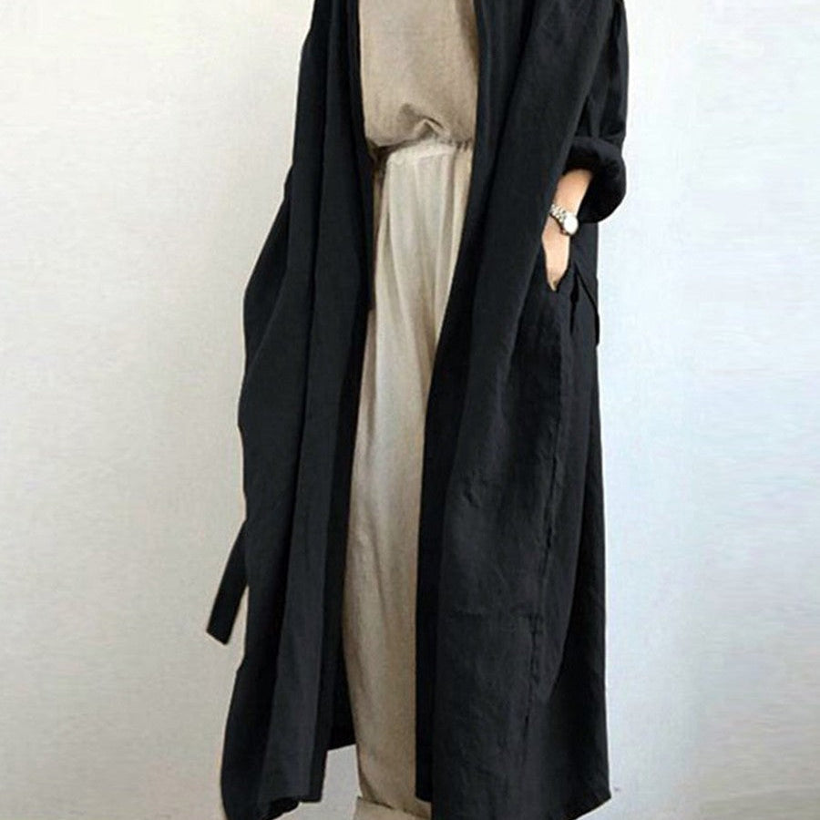 Női ballonkabát – Túlméretezett fazon – Lélegző anyag – Bokáig érő hossz – Nyitott